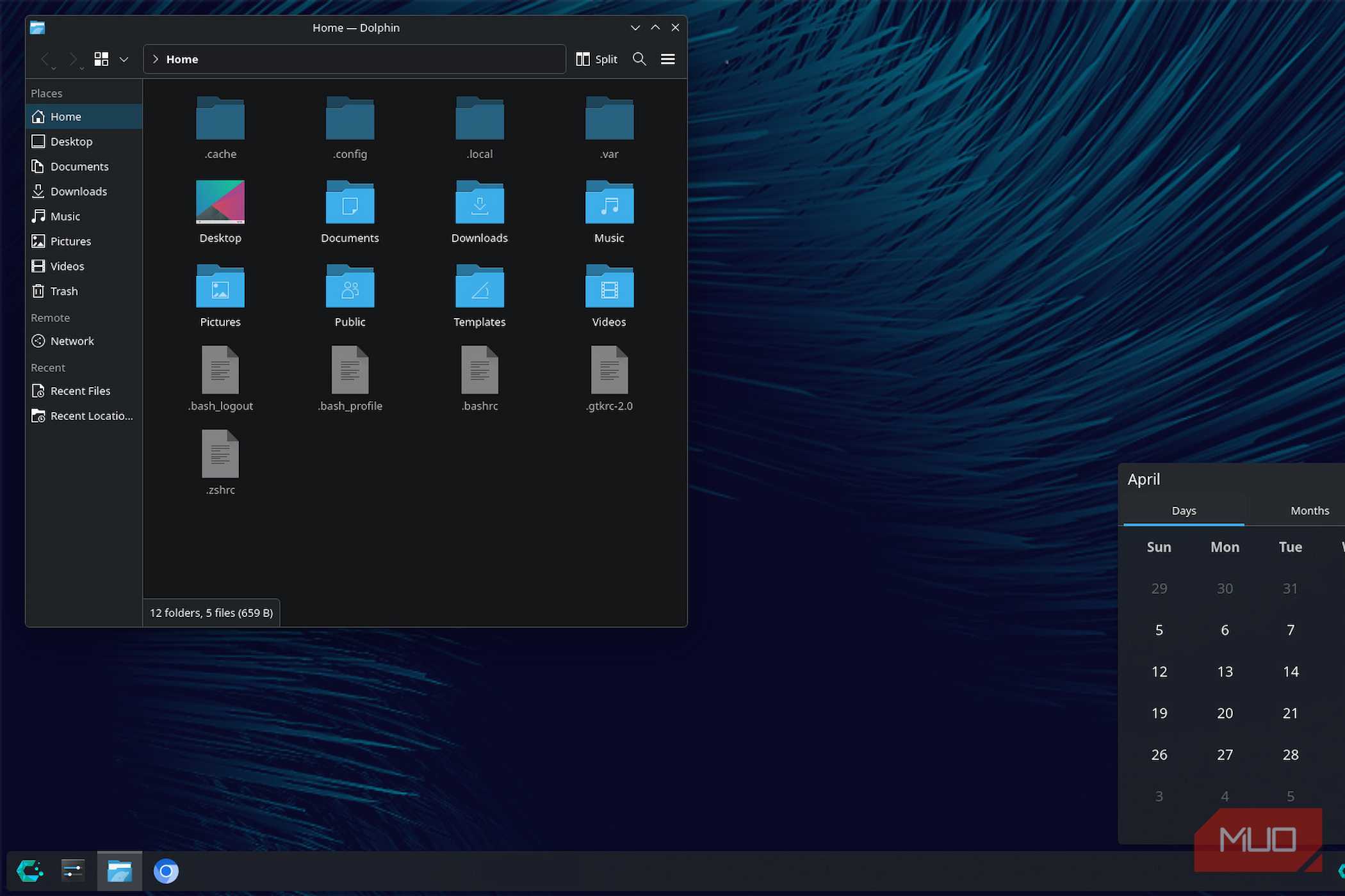 KDE Plasma desktop interface