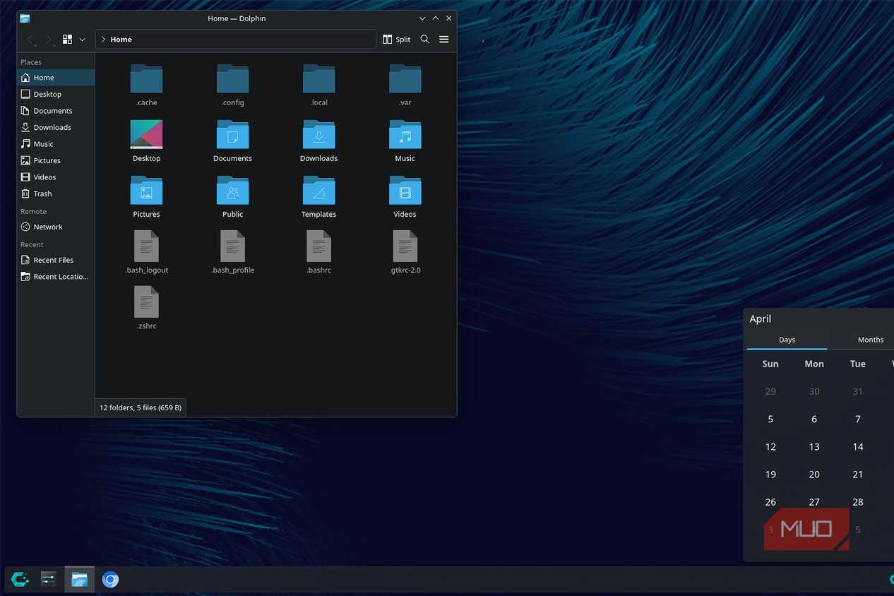 KDE Plasma desktop interface