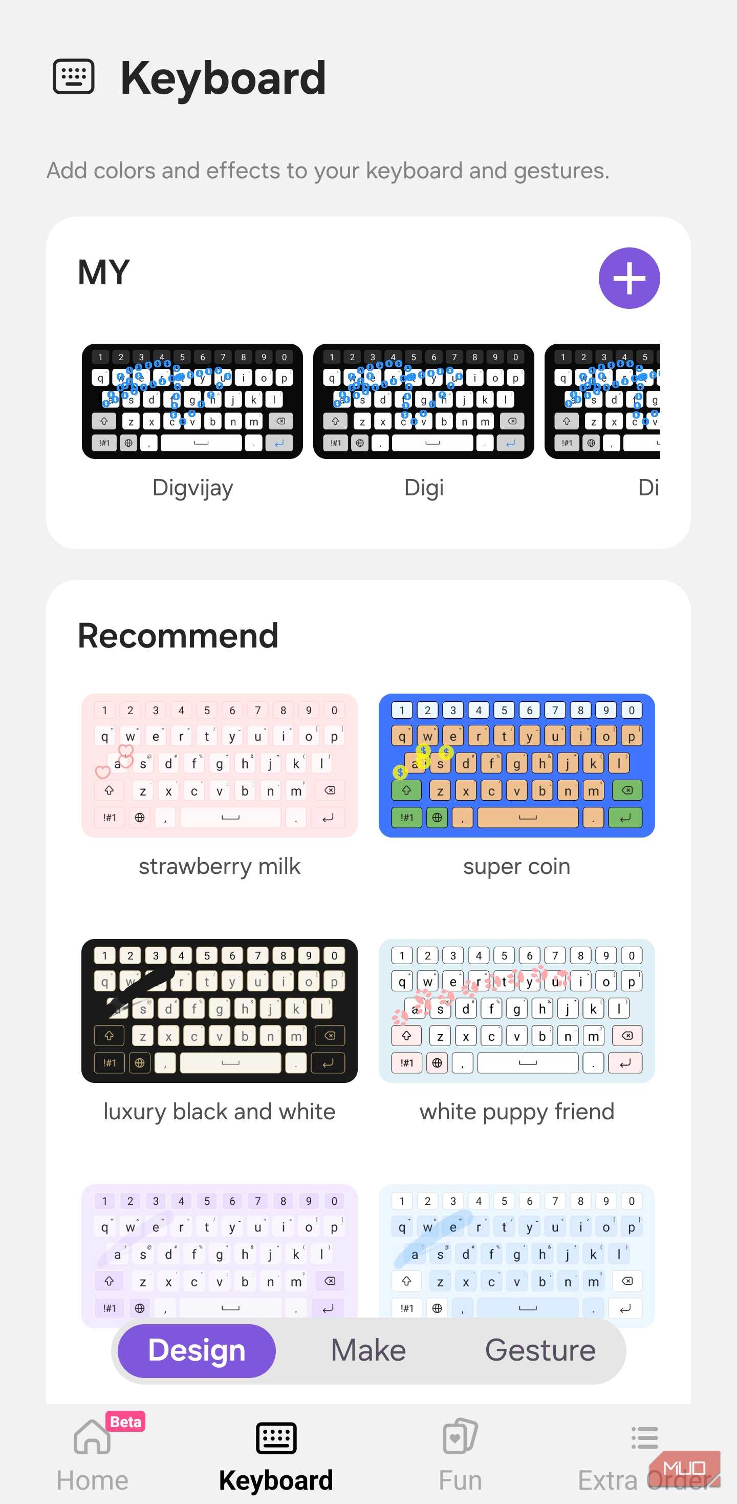 Keys Cafe custom keyboard themes