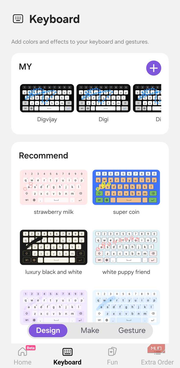 Keys Cafe custom keyboard themes