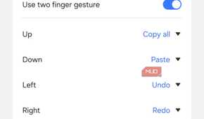 Keys Cafe two-finger editing gestures