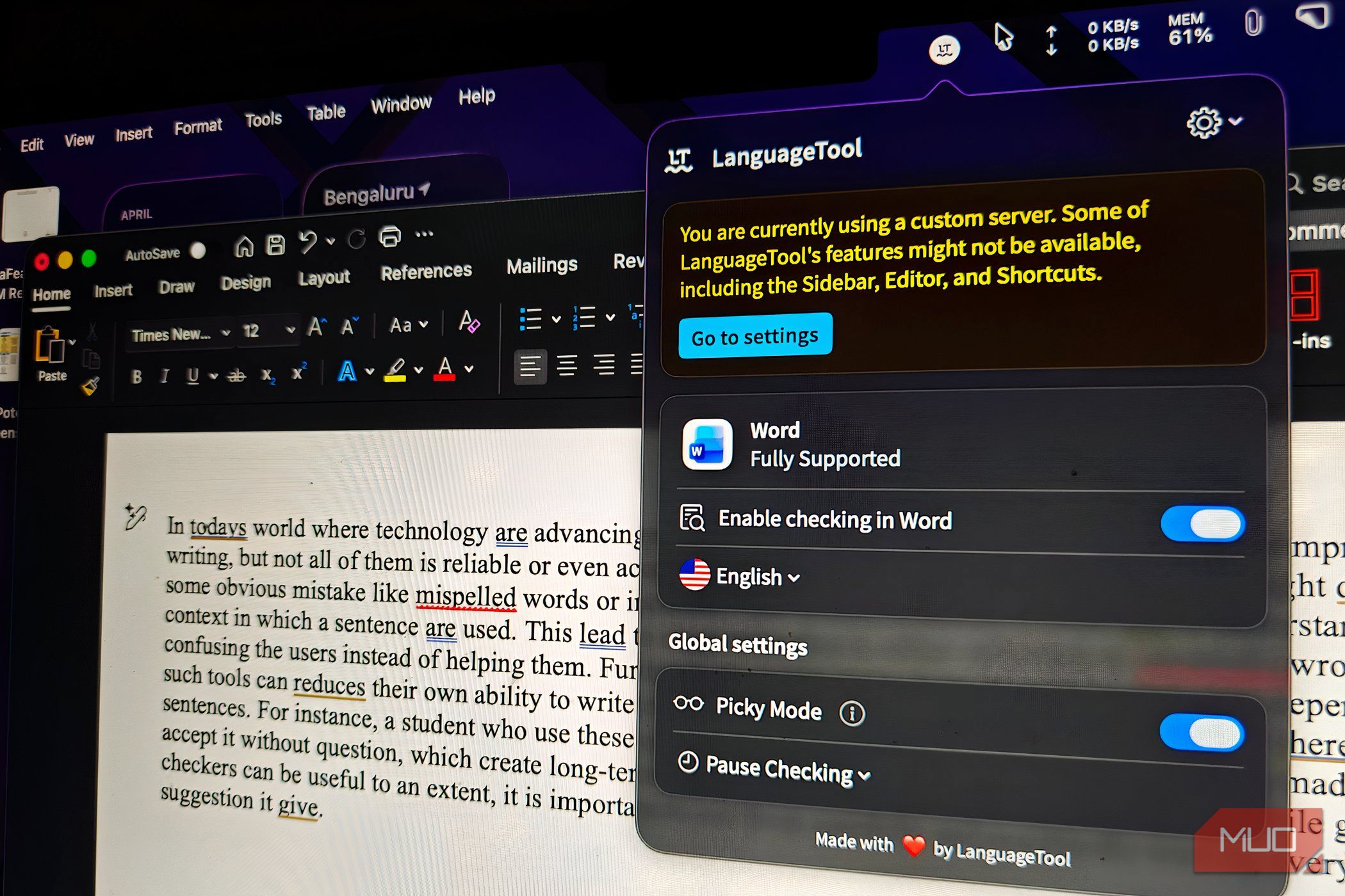 I replaced my $120/year Grammarly subscription with self-hosted LanguageTool