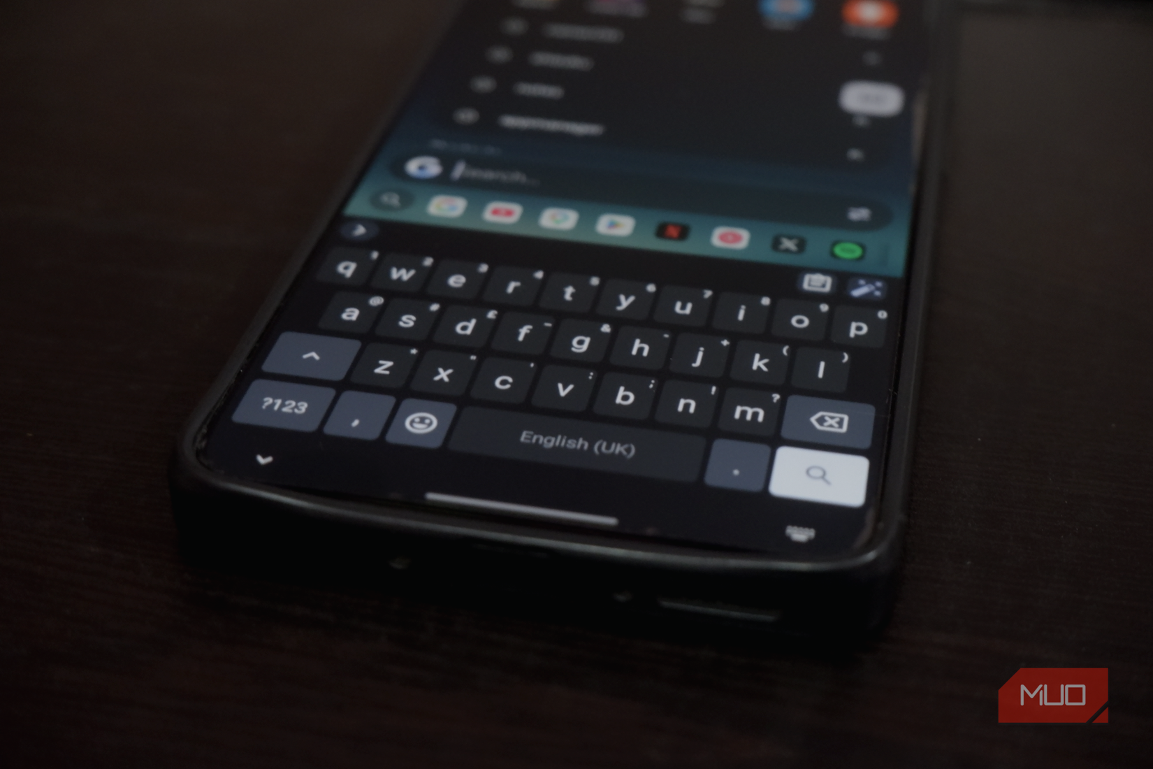 the main typing interface of LeanType keyboard