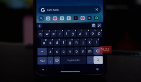 the LeanType keyboard running on an Android smartphone