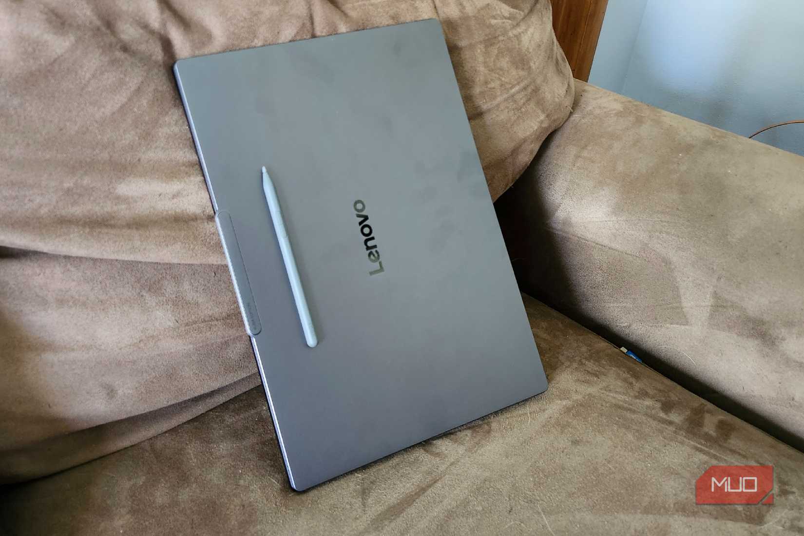 Lenovo with Pen on top