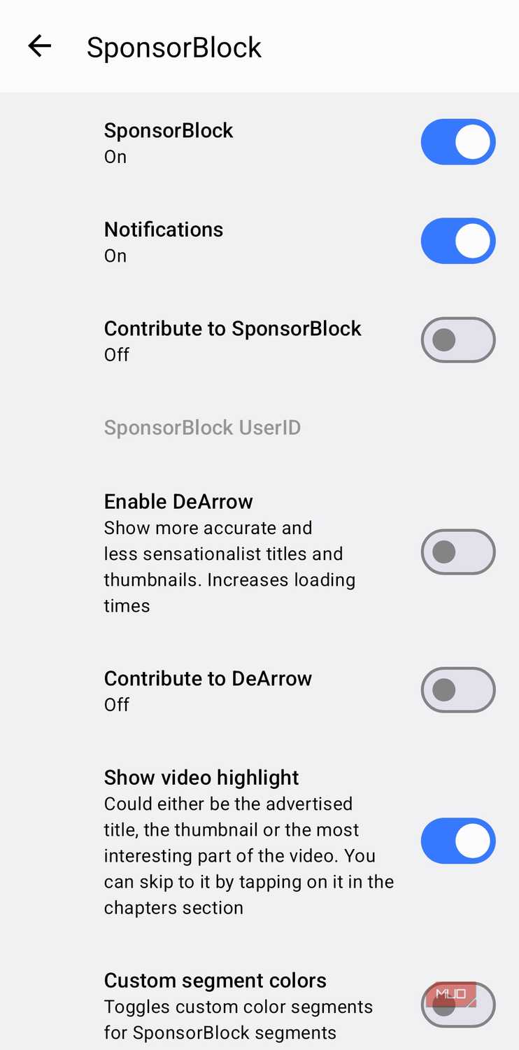 LibreTube app menu on Android