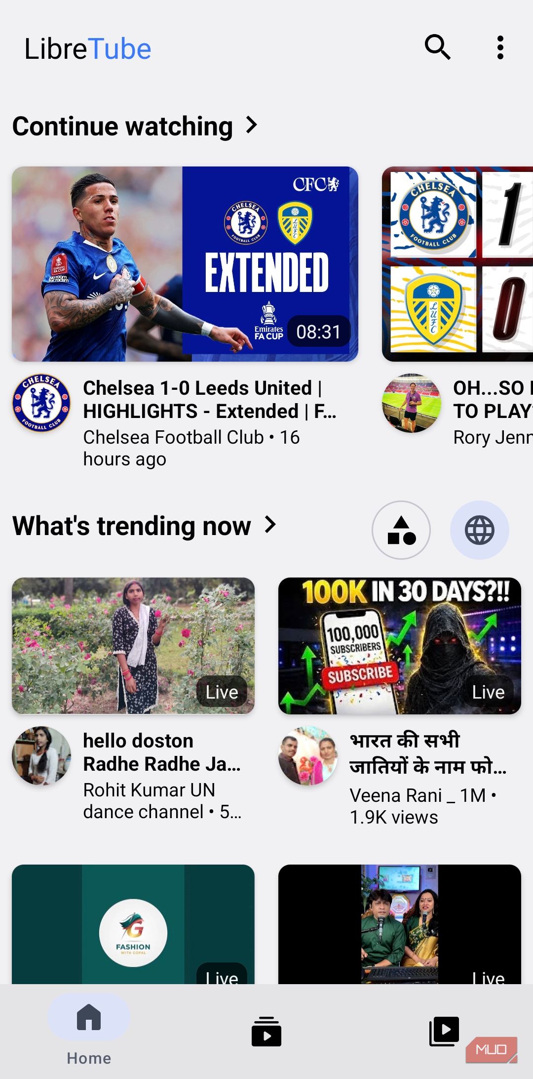 LibreTube app on Android