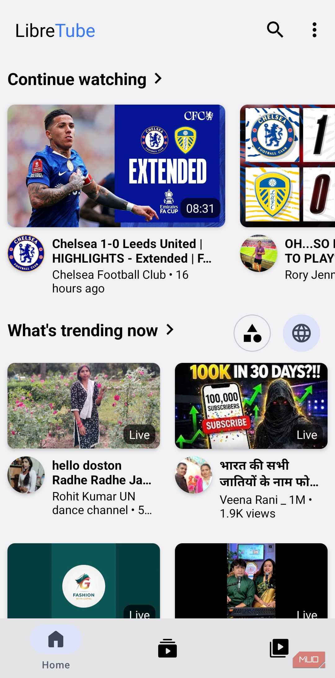 LibreTube app on Android