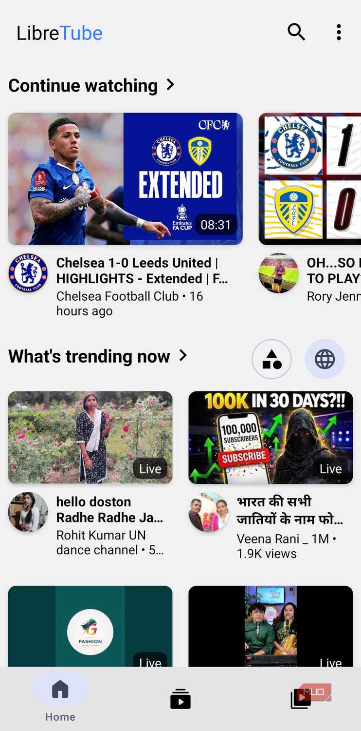 LibreTube app on Android