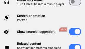 LibreTube app settings on Android