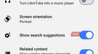 LibreTube app settings on Android