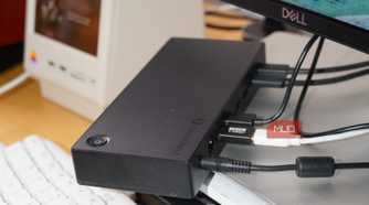 Accessories plugged into a Thunderbolt 4 docking station.