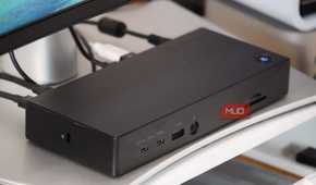 The side of a Thunderbolt 4 dock.