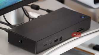 The side of a Thunderbolt 4 dock.