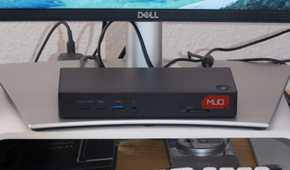 The front of a Thunderbolt 4 dock.