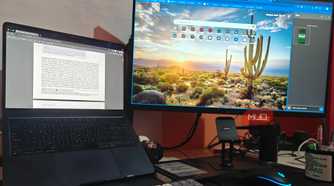 image of two screens showing Microsoft Edge, one with a PDF reader and one with a Drop interface