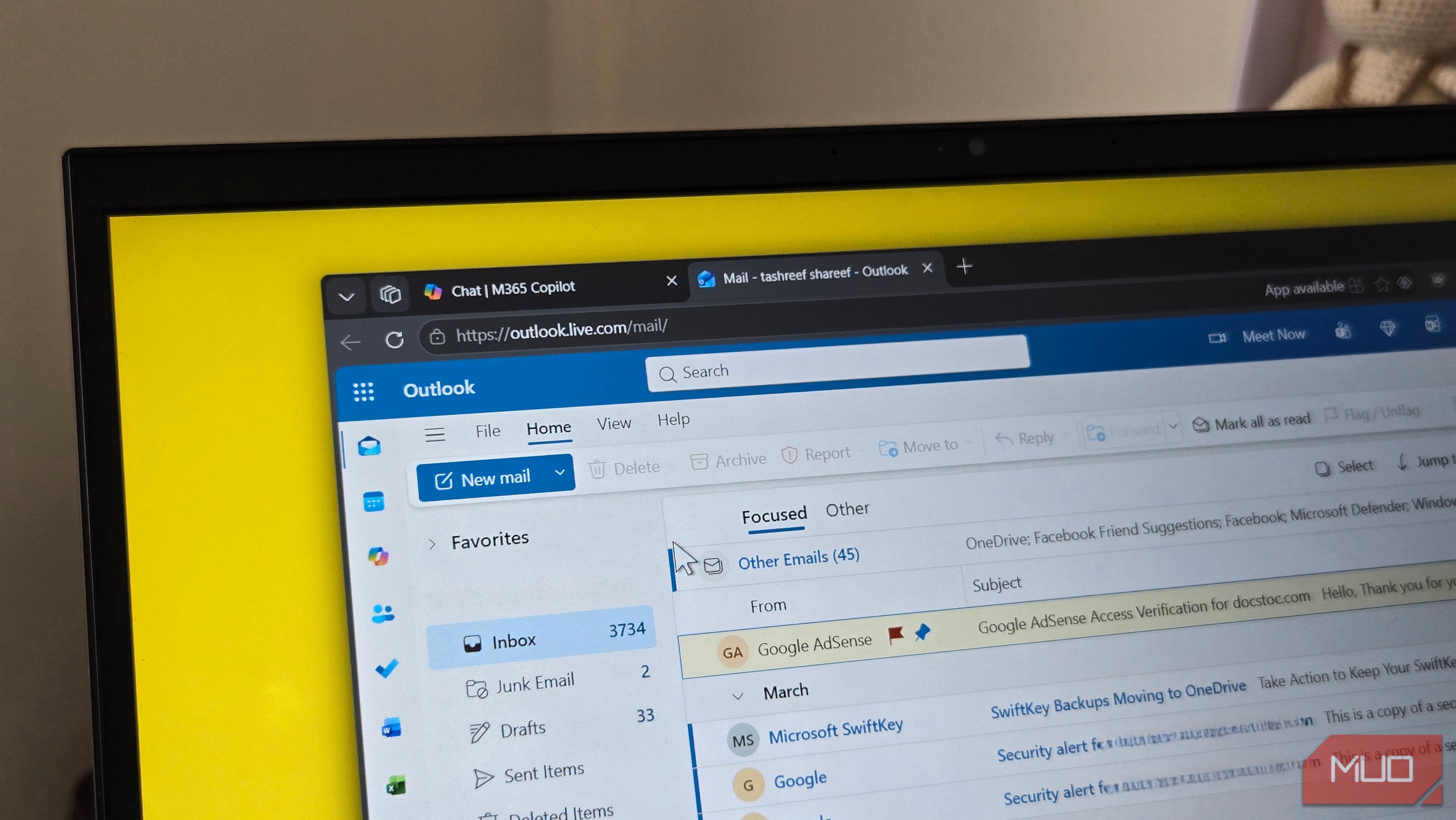 Почтовый клиент Microsoft Outlook в браузере