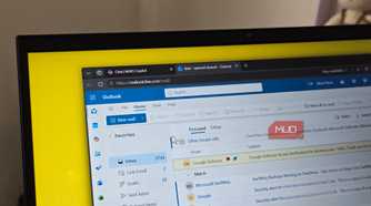 Microsoft Outlook open on a web browser
