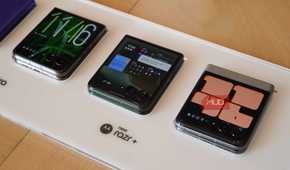 The Razr 2026 lineup on a table.