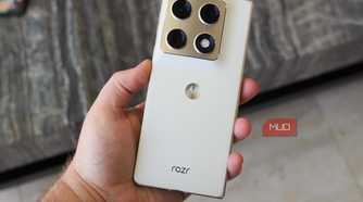 The back of the Motorola Razr Fold.