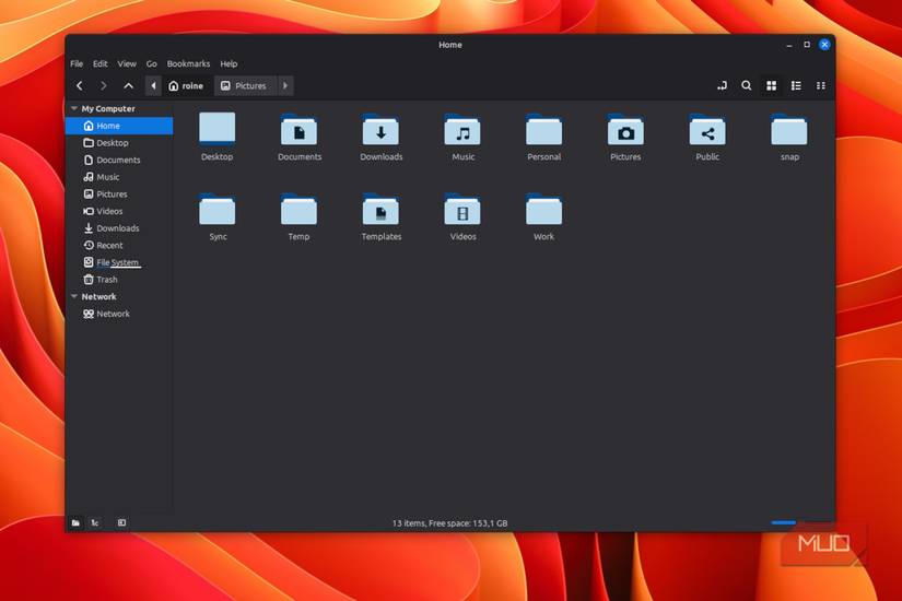 Minimal folder structure.