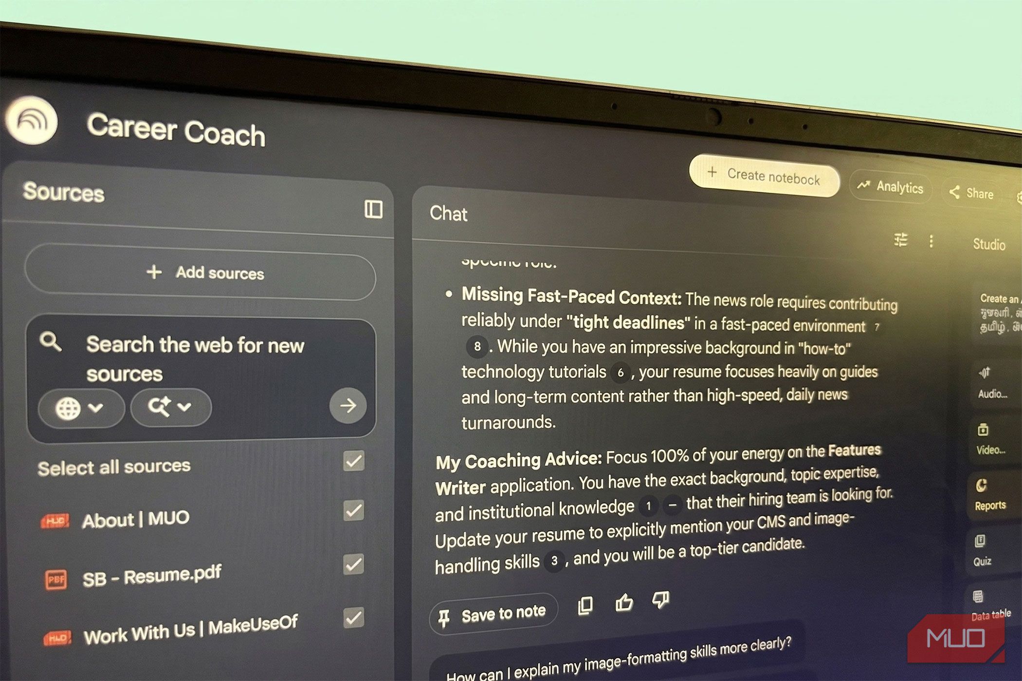 I used NotebookLM as a career coach and it found skill gaps I'd been ignoring