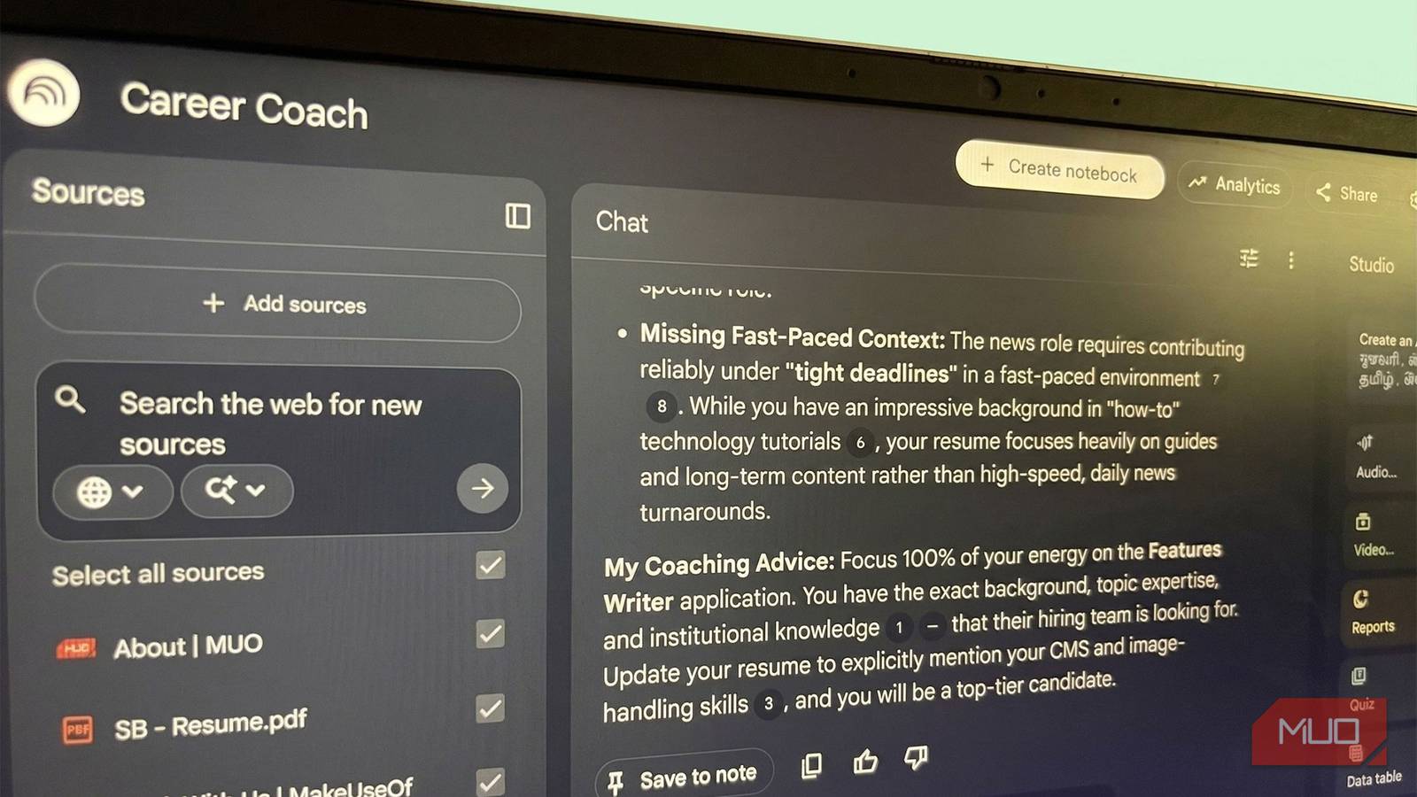 I used NotebookLM as a career coach and it found skill gaps I'd been ignoring