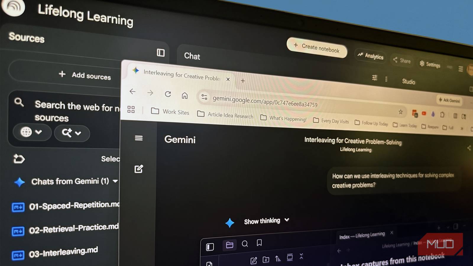 NotebookLM is most powerful when you pair it with Obsidian and Gemini