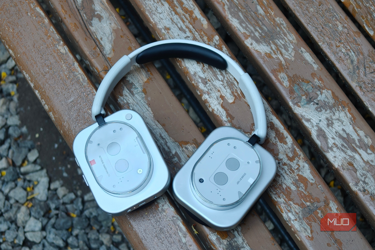 Nothing Headphone on a bench