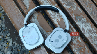 Nothing Headphone on a bench