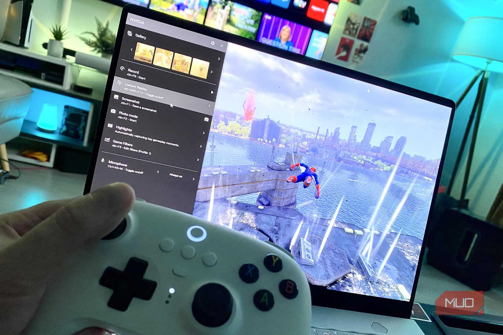 Nvidia Overlay on-screen while playing Marvel's Spider-Man 2