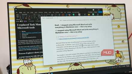 Obsidian and Microsoft Word apps open on a BENQ monitor