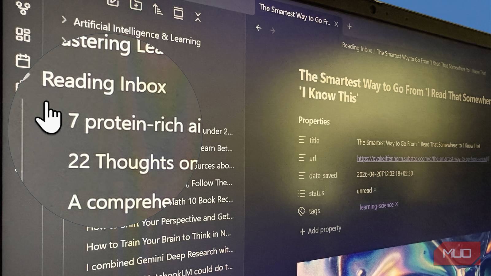 I solved my read-it-later bookmarks problem with a reading inbox in Obsidian