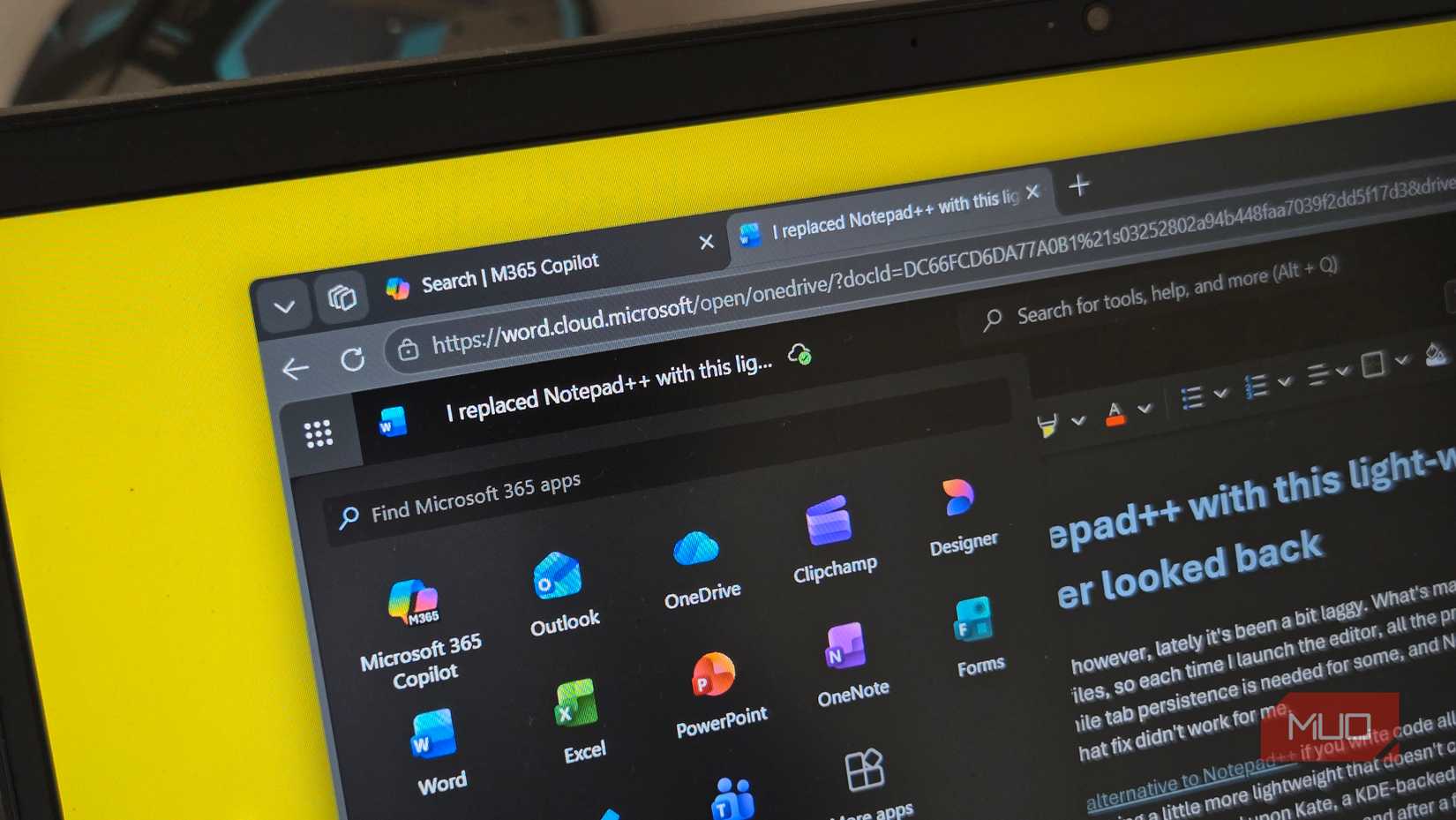 Aplikasi OneDrive dan Office di Office Online
