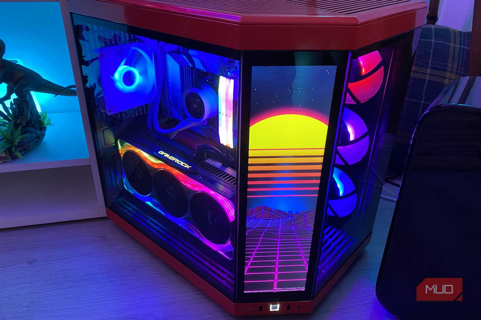 Palit GeForce RTX-5090 vertically mounted GPU