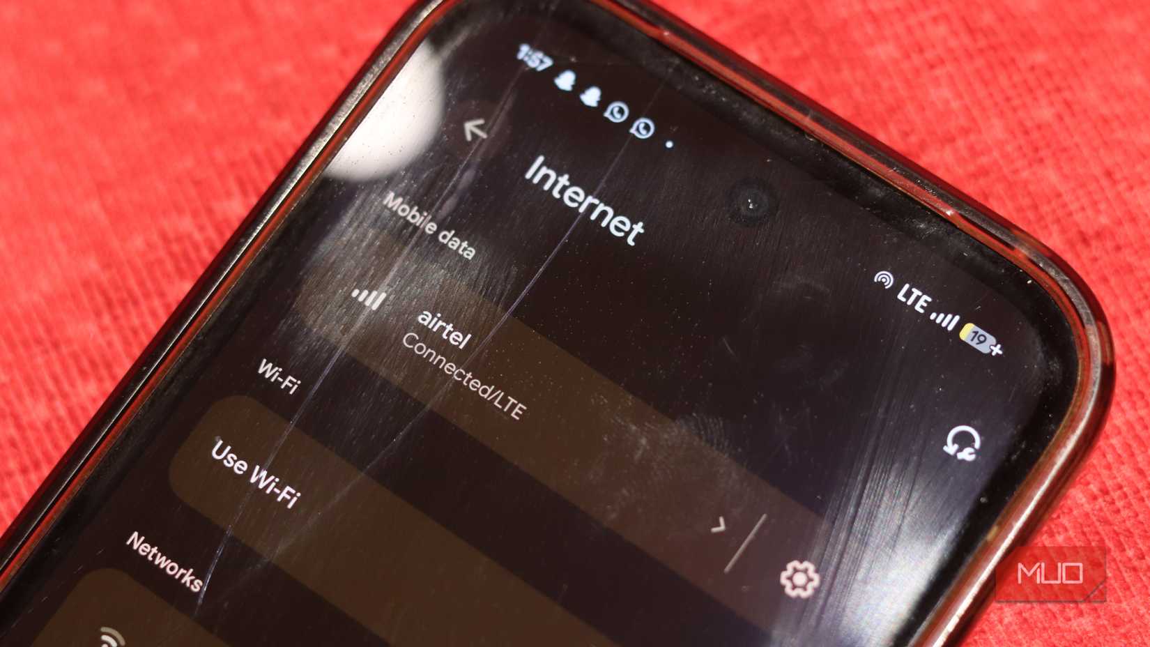 Pixel 9a connected to LTE network.