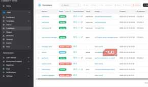 Portainer dashboard.