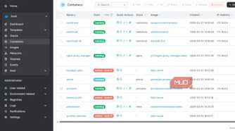 Portainer dashboard.