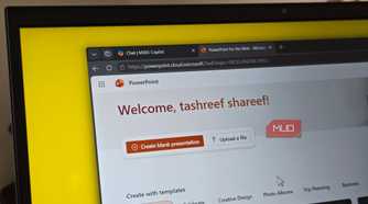 PowerPoint home screen on a web browser