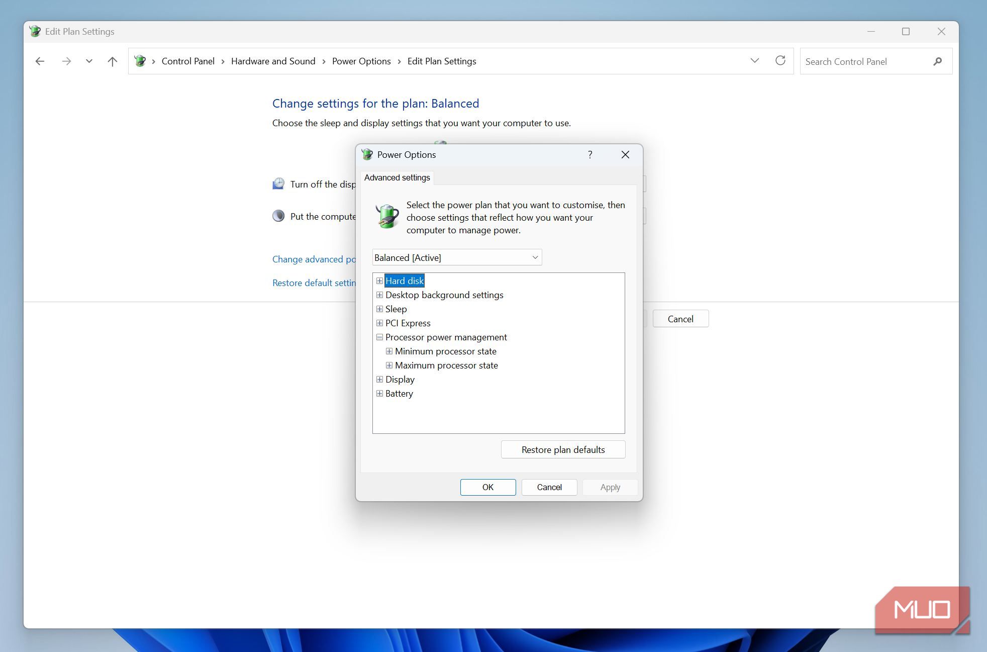 I changed one power plan setting and my plugged-in laptop stopped ...