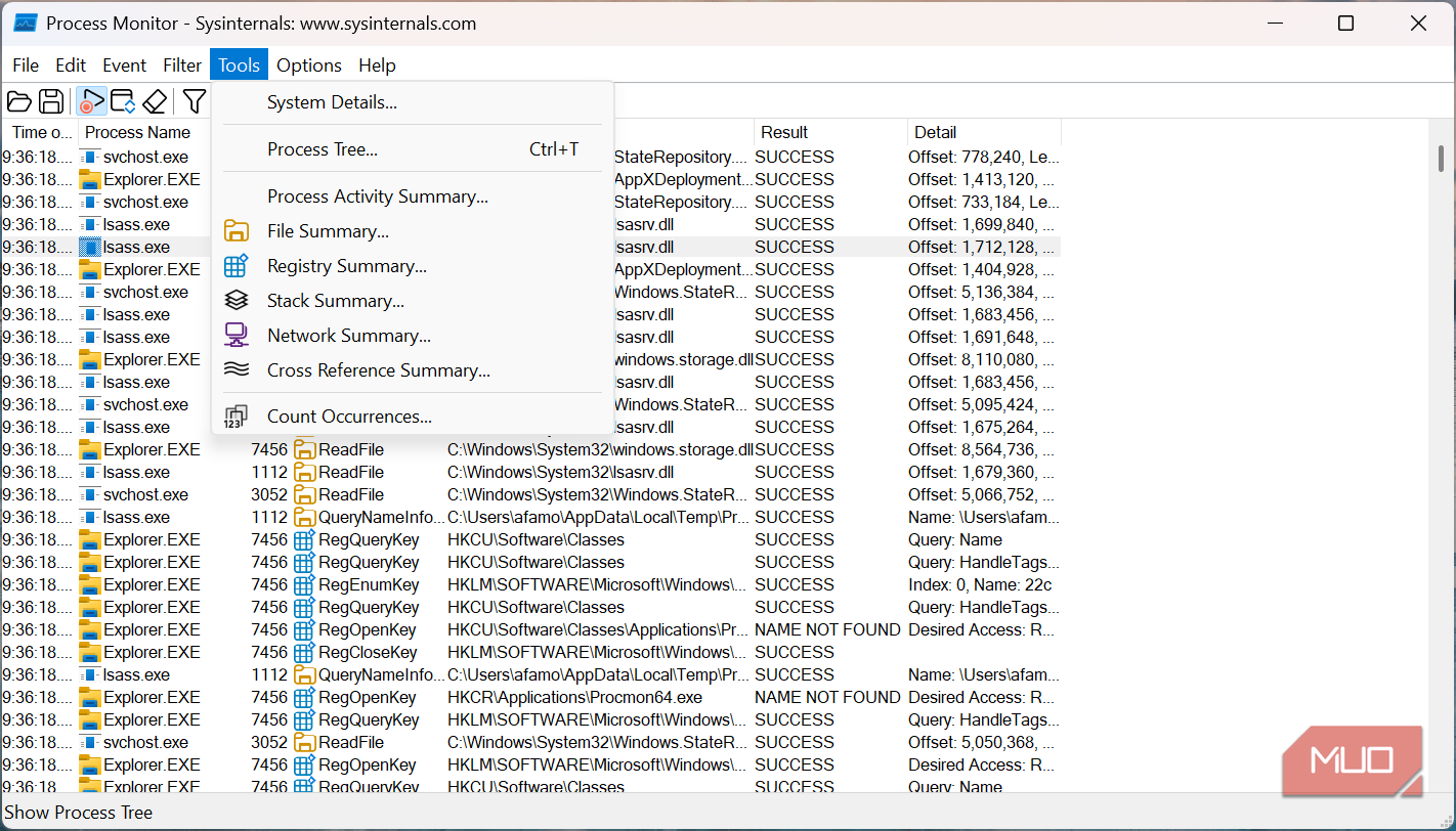 Windows has a tool that shows every app that touched a file on your PC