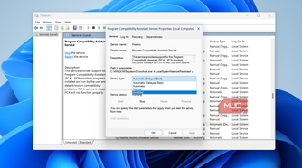 Program compatiblity assistant service on Windows