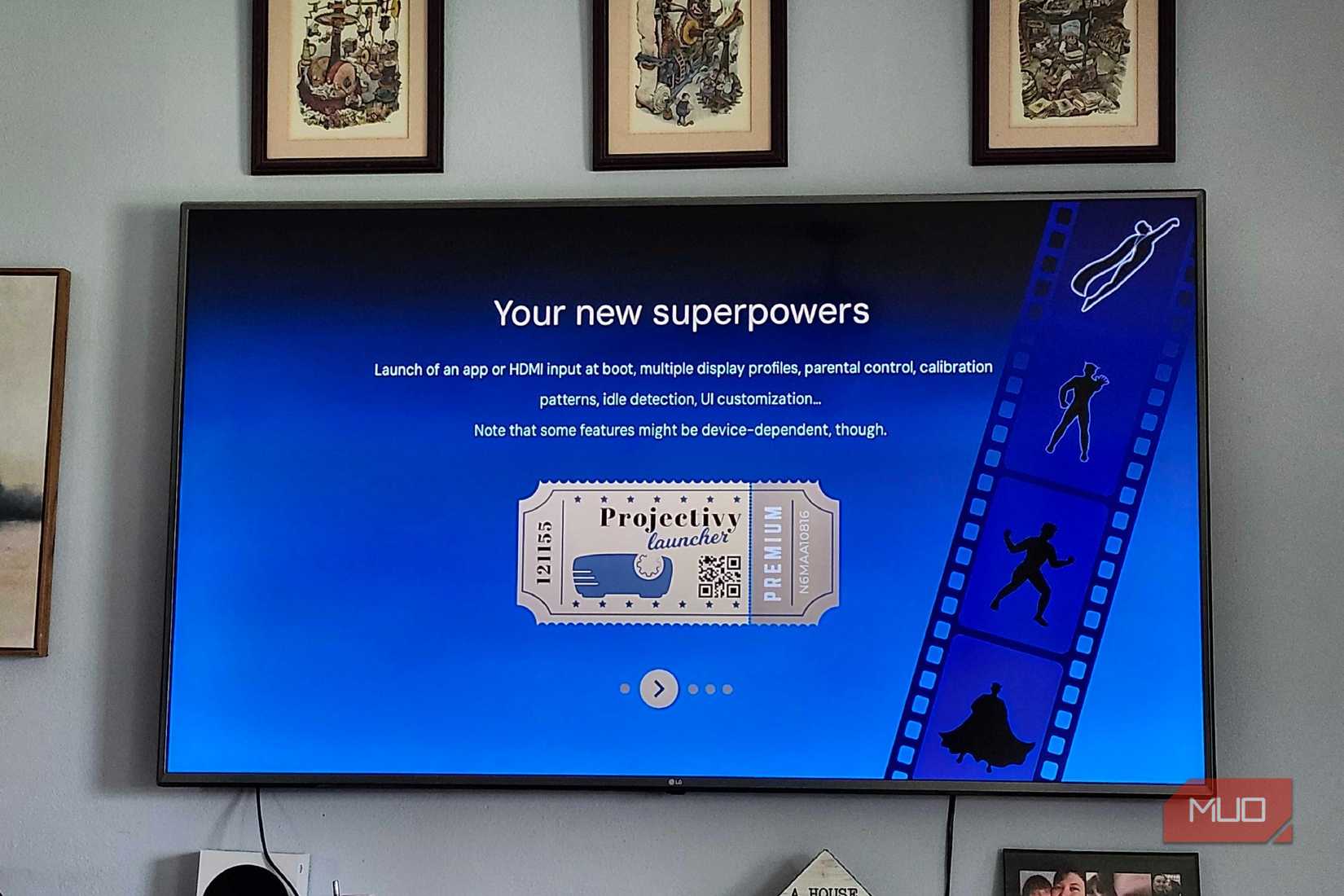 ProjectIvy Launcher Superpowers screen on Google TV