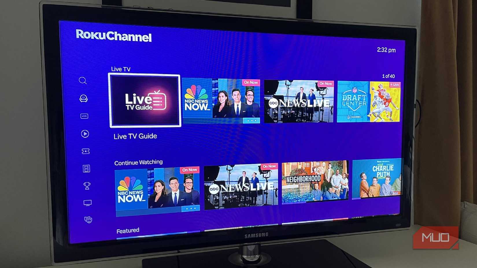 Live TV options to watch on the Roku Channel