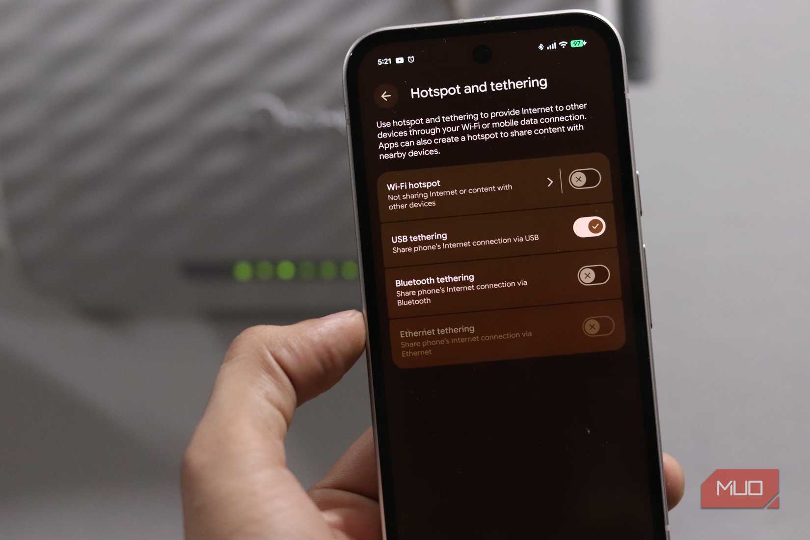 Router connected to Pixel9a.