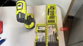 RYOBI ONE+ 18V drill driver with drill bits