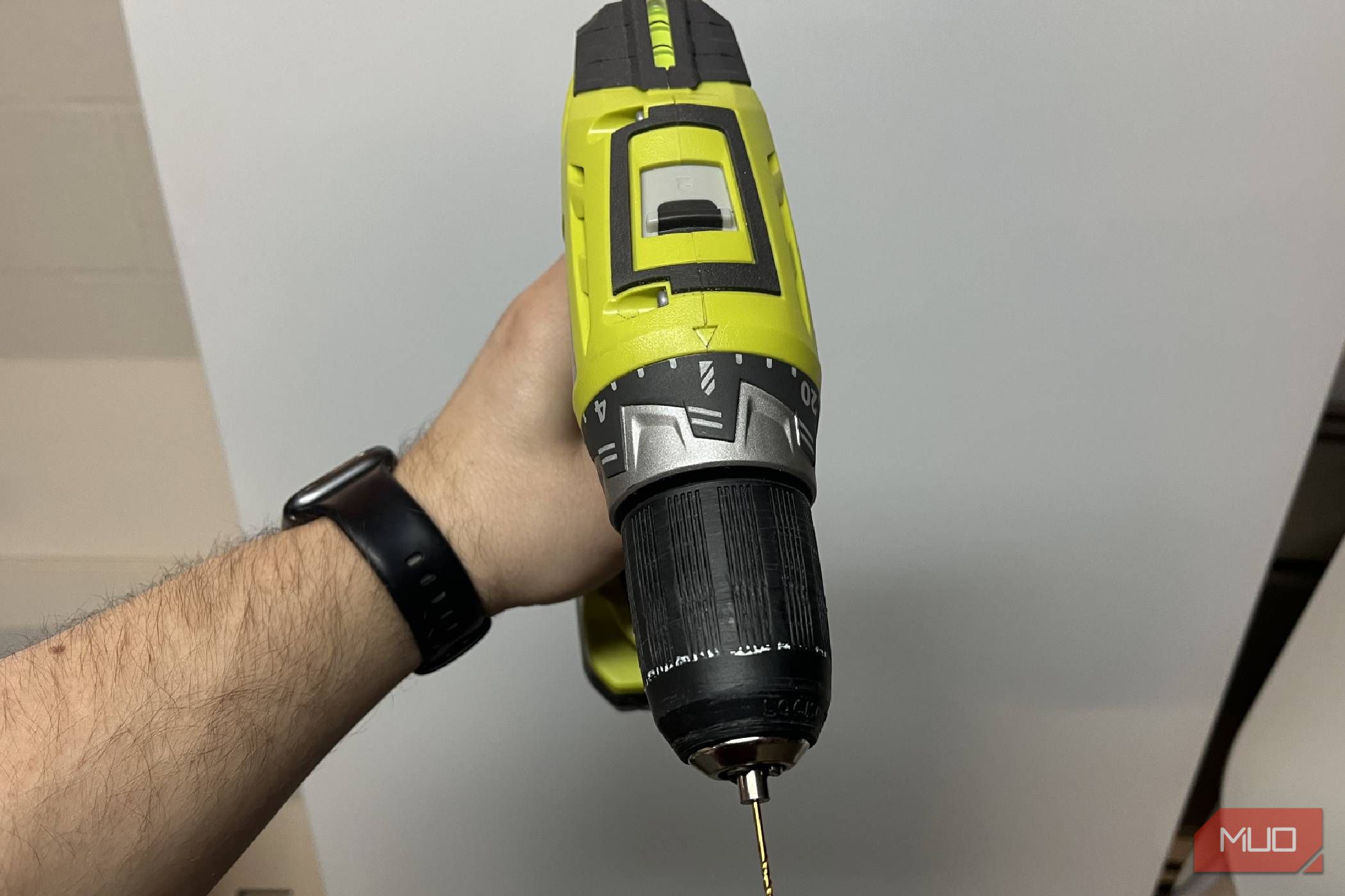 The top of a RYOBI ONE drill driver with torque adjustment