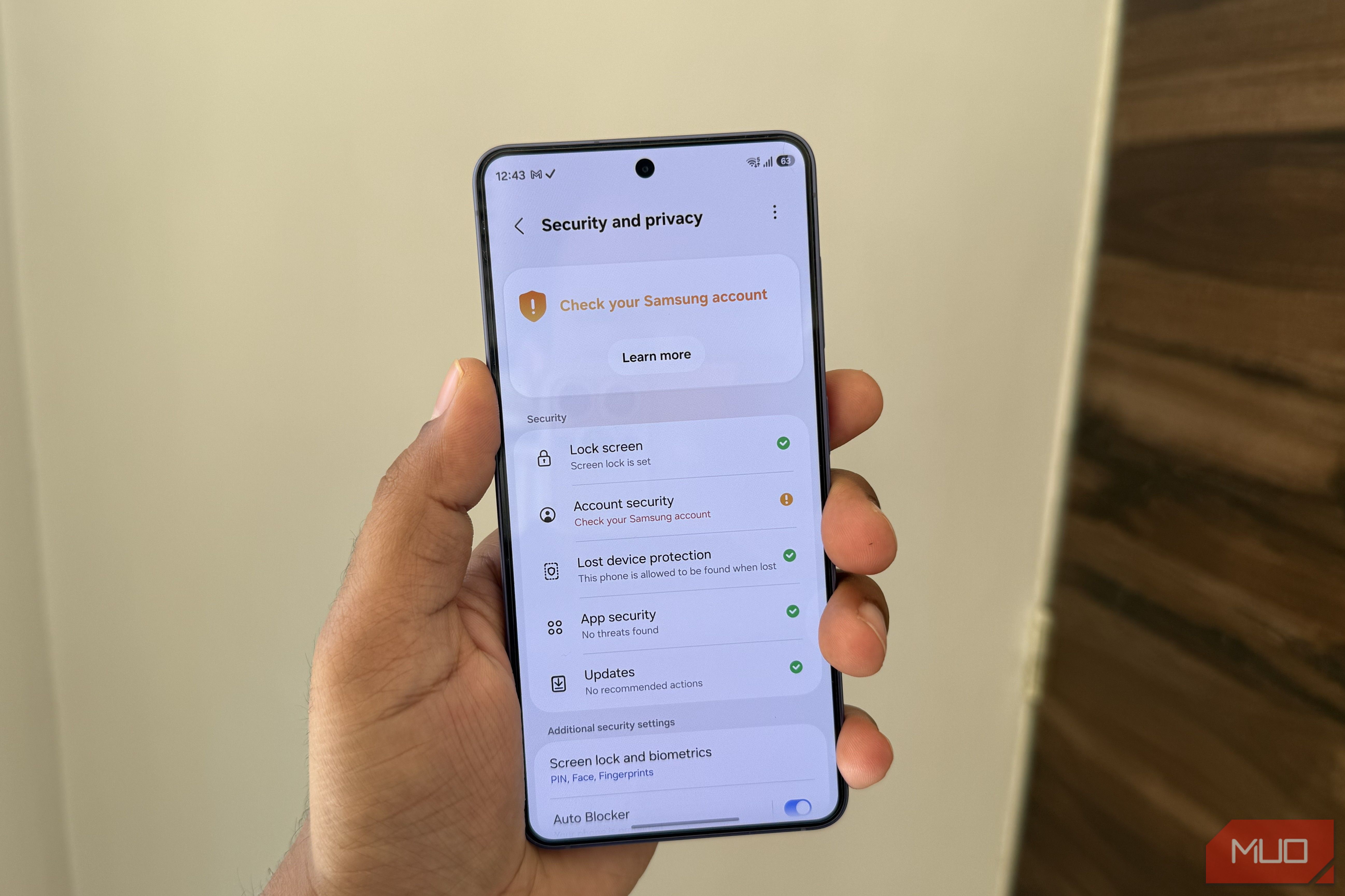 My Samsung has security features I've never seen on any other Android phone