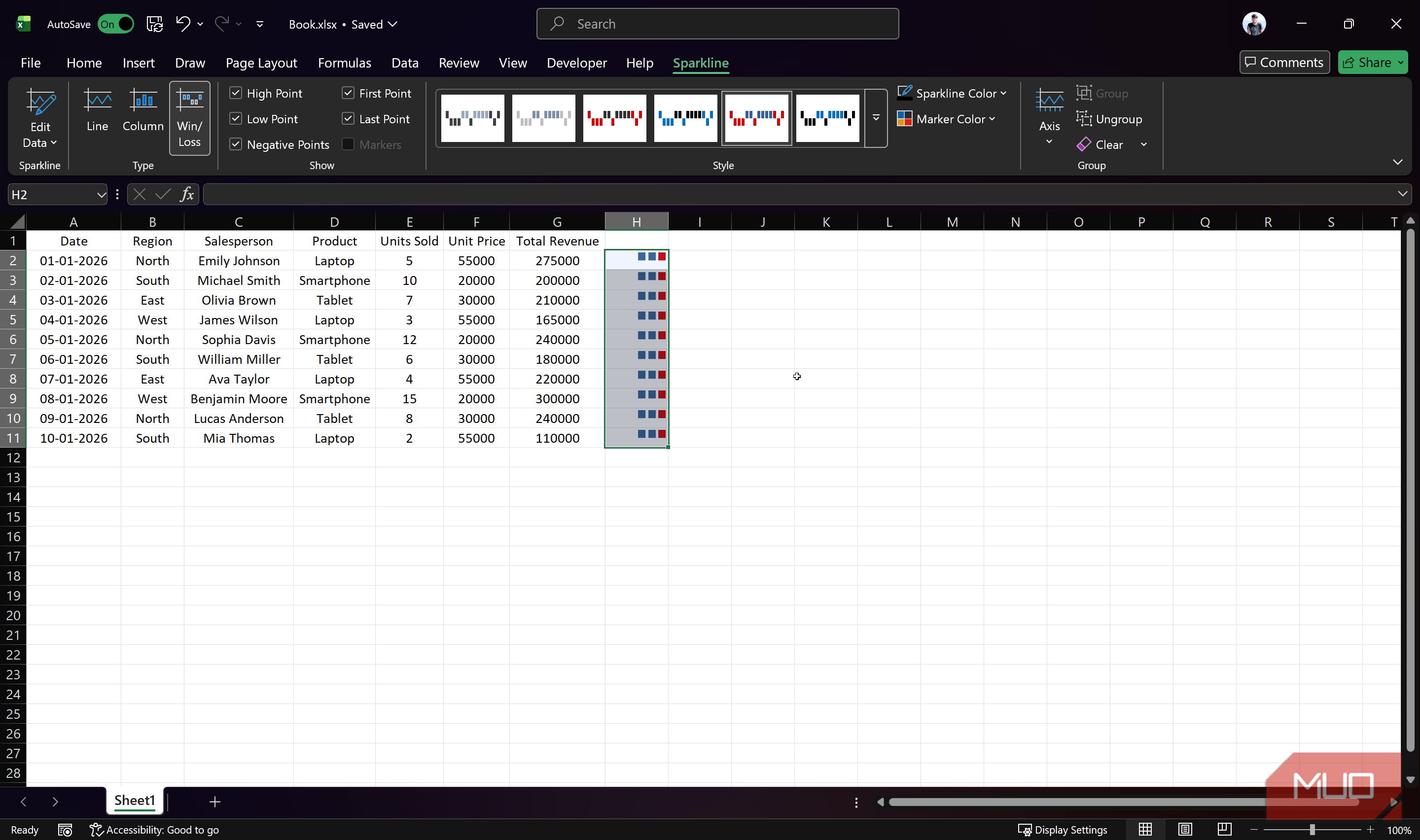 You’re ignoring one of Excel’s simplest and smartest visual tools