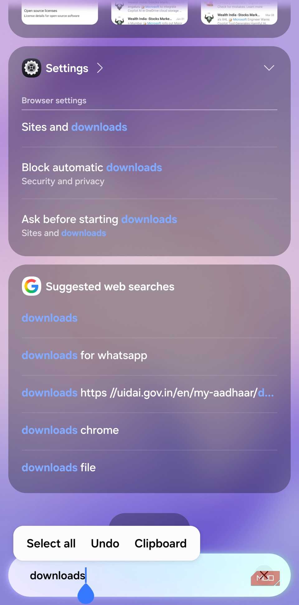 I replaced Google's search bar with Samsung Finder and I'm never going back